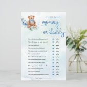 Teddy Bear MommyまたはDaddy Boy Baby Showerゲーム (スタンド正面)