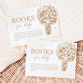 Teddy Bear Neutral Baby Showerブックリクエスト エンクロージャーカード