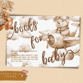 TEDDY BEAR NEUTRAL BABY SHOWER BOOK FOR BABY CARD  エンクロージャーカード