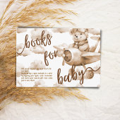 TEDDY BEAR NEUTRAL BABY SHOWER BOOK FOR BABY CARD  エンクロージャーカード