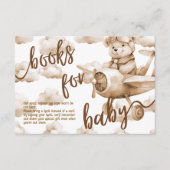 TEDDY BEAR NEUTRAL BABY SHOWER BOOK FOR BABY CARD  エンクロージャーカード (正面)