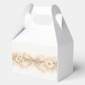 Teddy Bear Neutral Boho Baby Shower フェイバーボックス (裏面)