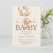 Teddy Bear Neutral Gender Reveal  招待状 (スタンド正面)