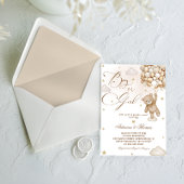 Teddy Bear Neutral Gender Reveal 招待状