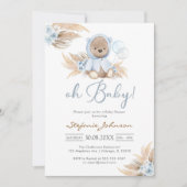 Teddy Bear Oh Baby Shower Invitation 招待状 (正面)