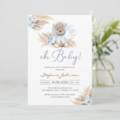Teddy Bear Oh Baby Shower Invitation 招待状 (スタンド正面)