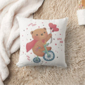 Teddy Bear on Bike: Love You! クッション (ブランケット)