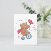 Teddy Bear on Bike: Love You! ポストカード (スタンド正面)