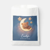Teddy Bear on the Moon - Baby Shower Gift Bag フェイバーバッグ (正面)