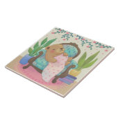 Teddy Bear on Vintage Armchair Illustration タイル (側面)