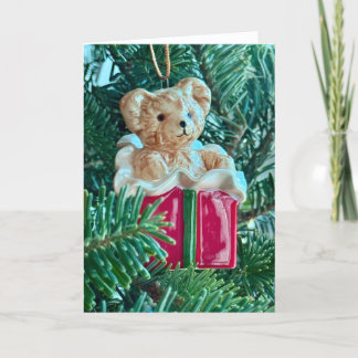 Teddy Bear Ornament Holiday Card サンキューカード