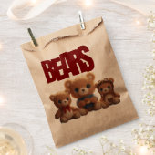 Teddy Bear PARTY BAG フェイバーバッグ (クリップ留めされた状態)
