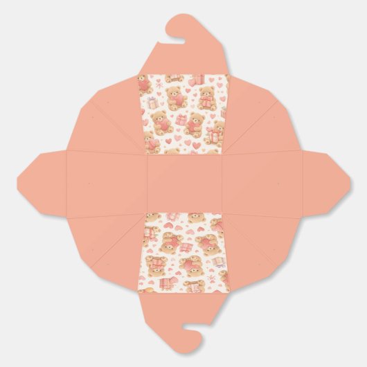 Teddy Bear Party Favor Box for Different Occasions フェイバーボックス (見開き)