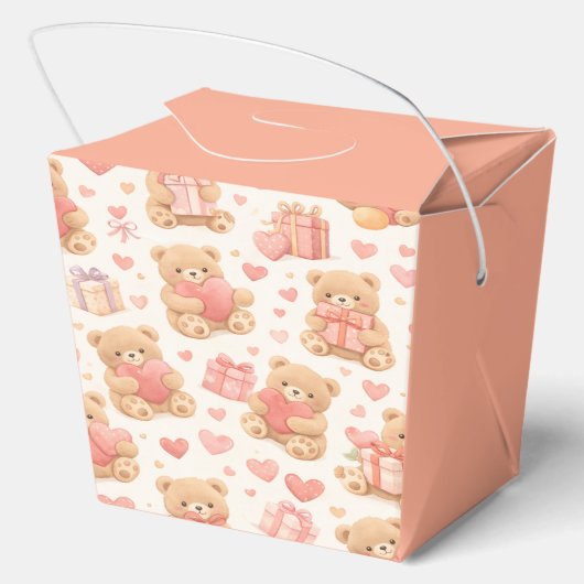 Teddy Bear Party Favor Box for Different Occasions フェイバーボックス (裏面)