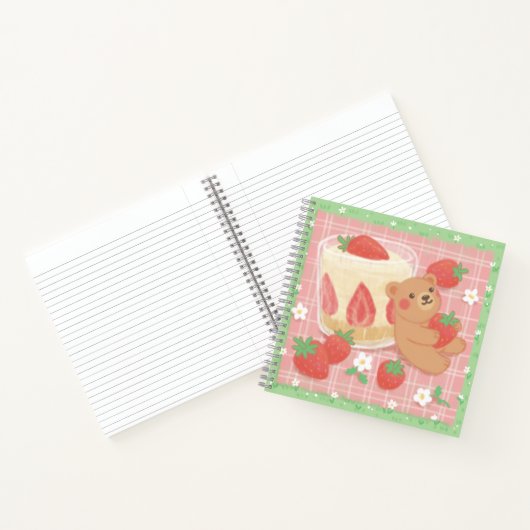 Teddy Bear Picnic with Strawberries ノートブック (内部)