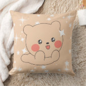 Teddy Bear Pillow for Kids – Cute Nursery Design クッション (ブランケット)