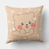 Teddy Bear Pillow for Kids – Cute Nursery Design クッション (裏面)