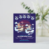 Teddy Bear Pilot Airplane Art ポストカード (スタンド正面)