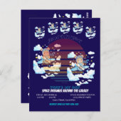 Teddy Bear Pilot Airplane Art ポストカード (正面/裏面)