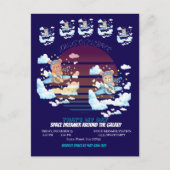 Teddy Bear Pilot Airplane Art ポストカード (正面)