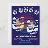 Teddy Bear Pilot Airplane Art 招待状 (正面)