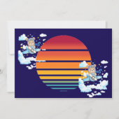 Teddy Bear Pilot Airplane Art 招待状 (裏面)