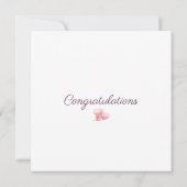 Teddy Bear pink jumper Congratulations カード (裏面)