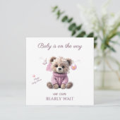 Teddy Bear pink jumper Congratulations シーズンカード (スタンド正面)