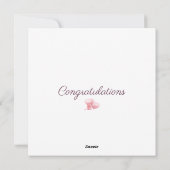 Teddy Bear pink jumper Congratulations シーズンカード (裏面)