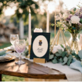 Teddy Bear Polo Baby Shower Table Number Card 招待状