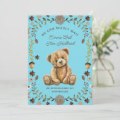 Teddy Bear Pregnancy Blue Boy 案内状 (スタンド正面)