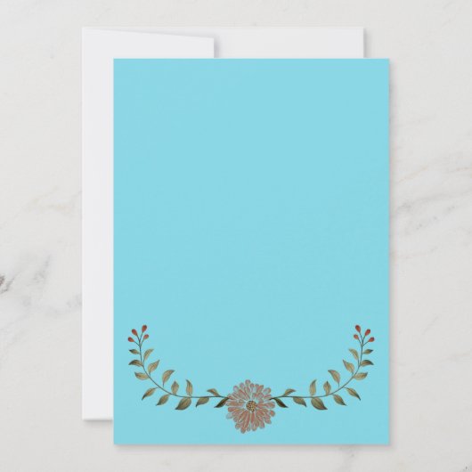 Teddy Bear Pregnancy Blue Boy 案内状 (裏面)