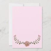 Teddy Bear Pregnancy Pink Girl 案内状 (裏面)