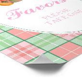 Teddy Bear Preppy Girl Baby Shower Favors Poster ポスター (角)