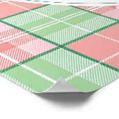 Teddy Bear Preppy Girl Baby Shower Welcome ポスター (角)