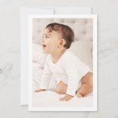 Teddy Bear Pumpkin - 1st Birthday Photo招待状 招待状 (裏面)