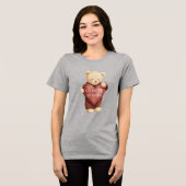 Teddy Bear Red Heart トライブレンドＴシャツ (正面全面)