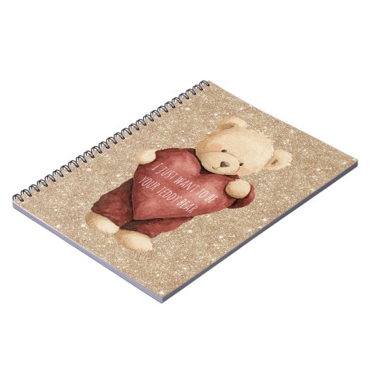 Teddy Bear Red Heart ノートブック (左側)
