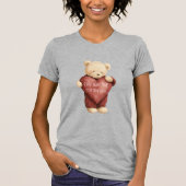 Teddy Bear Red Heart Tシャツ (正面)