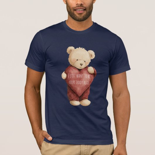 Teddy Bear Red Heart Tシャツ (正面)