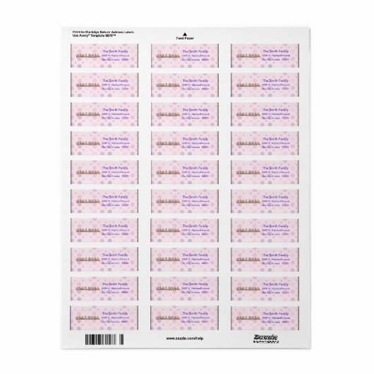 Teddy Bear Return Label (TBA) ラベル (フルシート)