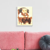 Teddy Bear Scandinavian baby room art キャンバスプリント (インサイチュ (リビング))