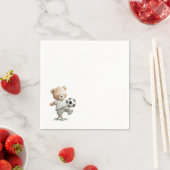 Teddy Bear Soccer Baby Shower  スタンダードカクテルナプキン (インサイチュ)