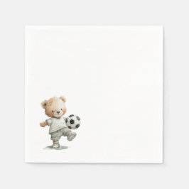 Teddy Bear Soccer Baby Shower  スタンダードカクテルナプキン