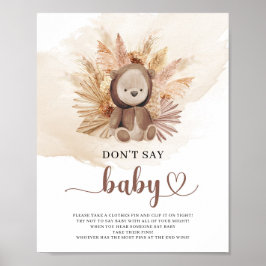 Teddy bear sweatshirt pampas言わないベビーゲーム ポスター