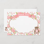 Teddy Bear Thank Notes Teddy Bear Picnic サンキューカード (正面/裏面)
