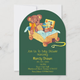 Teddy Bear themed Baby Shower Invitation 招待状