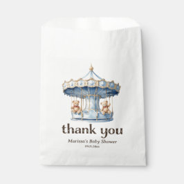 Teddy Bear Twin Boy Baby Shower Thank You フェイバーバッグ