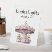 Teddy Bear Twin Girl Baby Shower Books and Gives 台座サイン (インサイチュ)