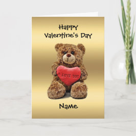 Teddy Bear Valentine for a child シーズンカード